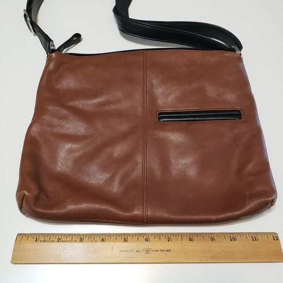 Genuine Leather Shoulder Purse with Adjustable Strap - Picture 3 of 6